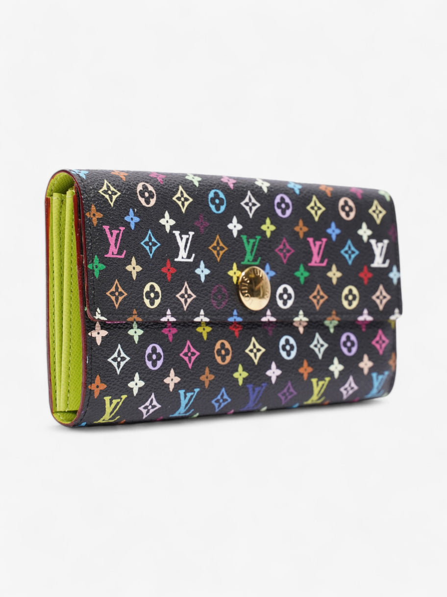 Louis Vuitton Sarah Wallet Black / Multicolour Coated Canvas Image 4