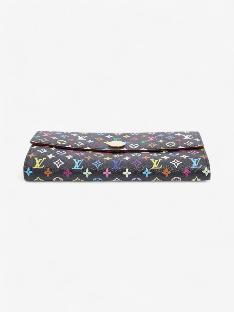 Louis Vuitton Sarah Wallet Black / Multicolour Coated Canvas Image 5