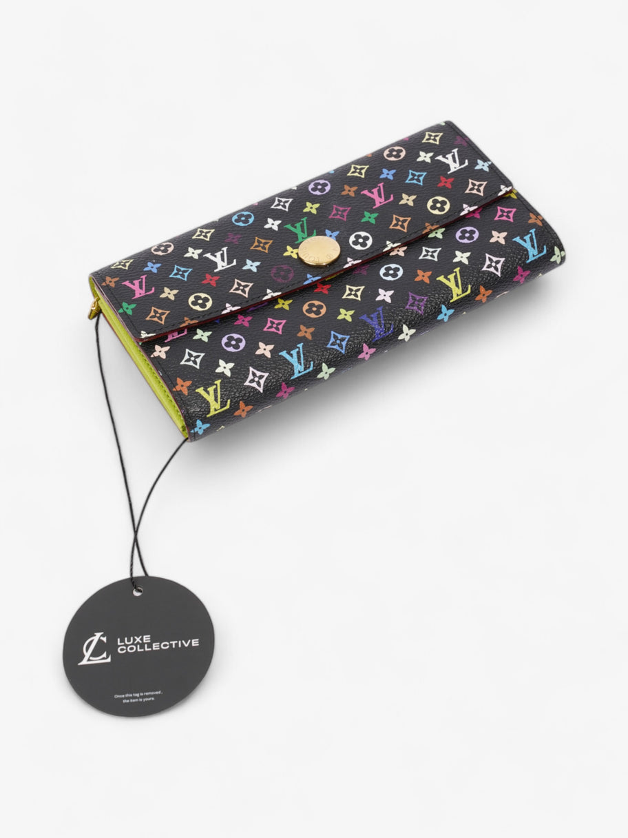 Louis Vuitton Sarah Wallet Black / Multicolour Coated Canvas Image 9