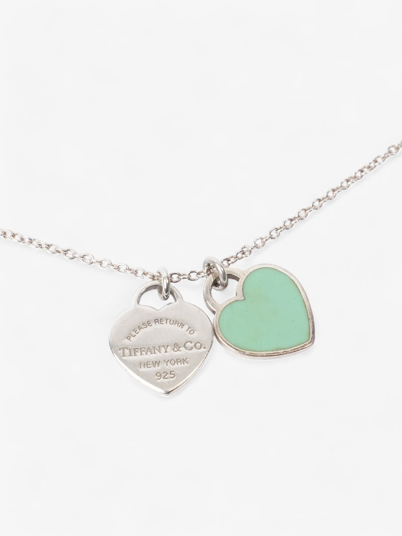  Tiffany and Co Return To Tiffany Double Heart Tag Necklace Silver Silver Sterling 44cm