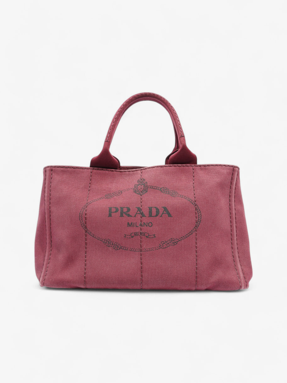 Prada Prada Canapa 2 Way Handbag Bordeaux Cotton Image 1