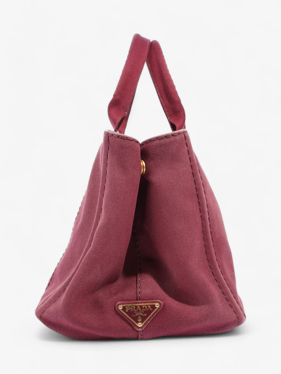 Prada Prada Canapa 2 Way Handbag Bordeaux Cotton Image 5