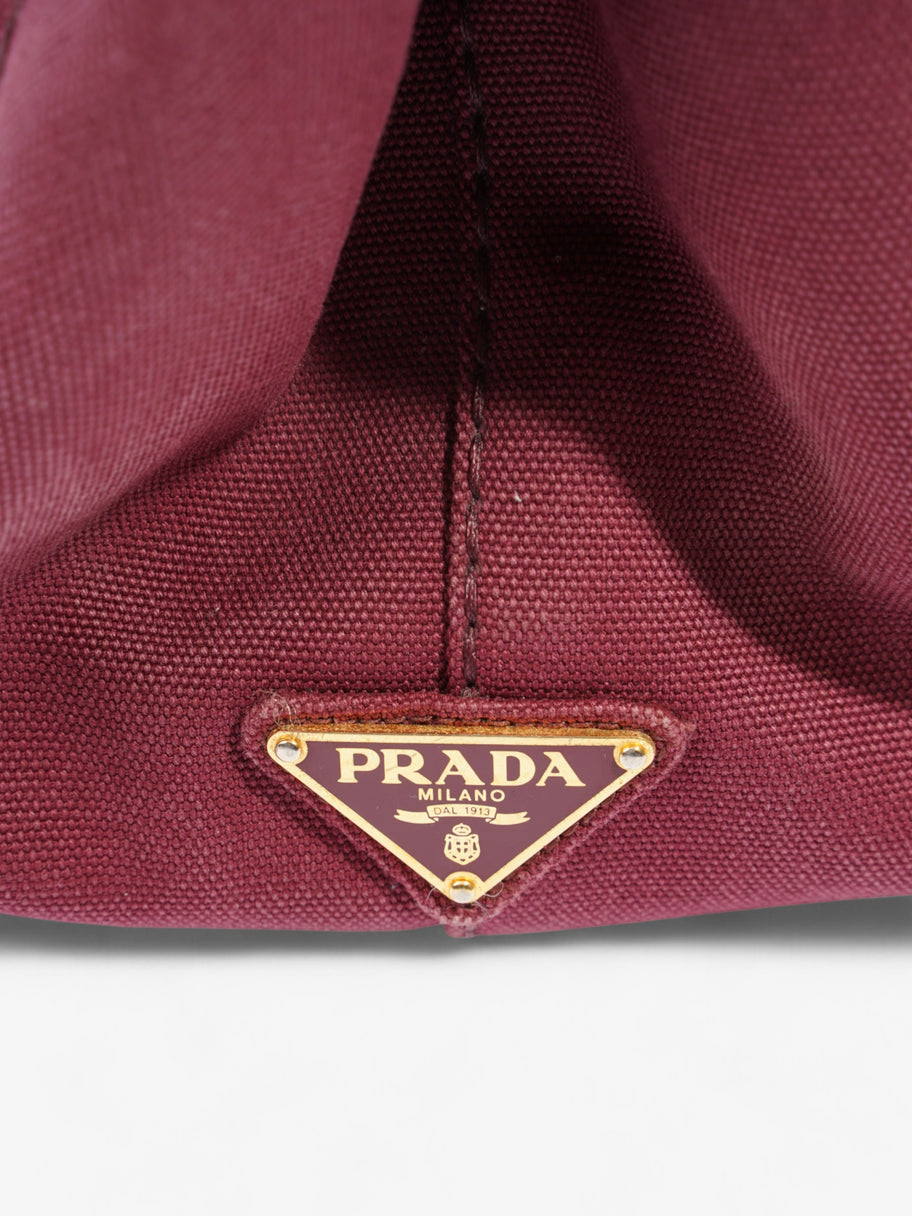 Prada Prada Canapa 2 Way Handbag Bordeaux Cotton Image 6