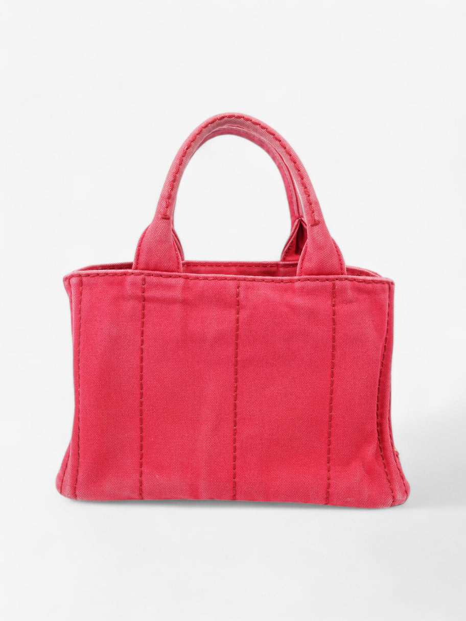 Prada Canapa 2 Way Handbag Red Cotton Image 4