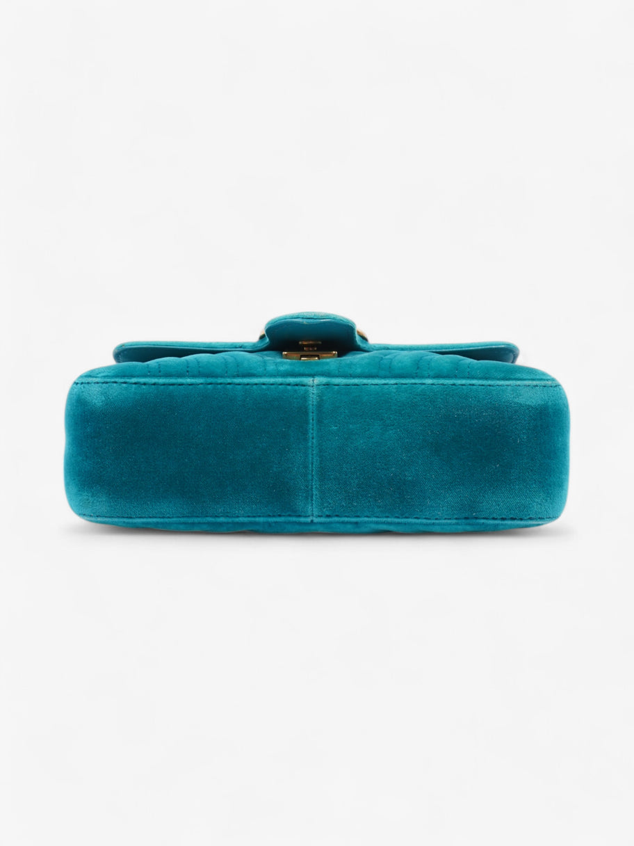 Gucci GG Marmont Turquoise  Velvet Mini Image 6