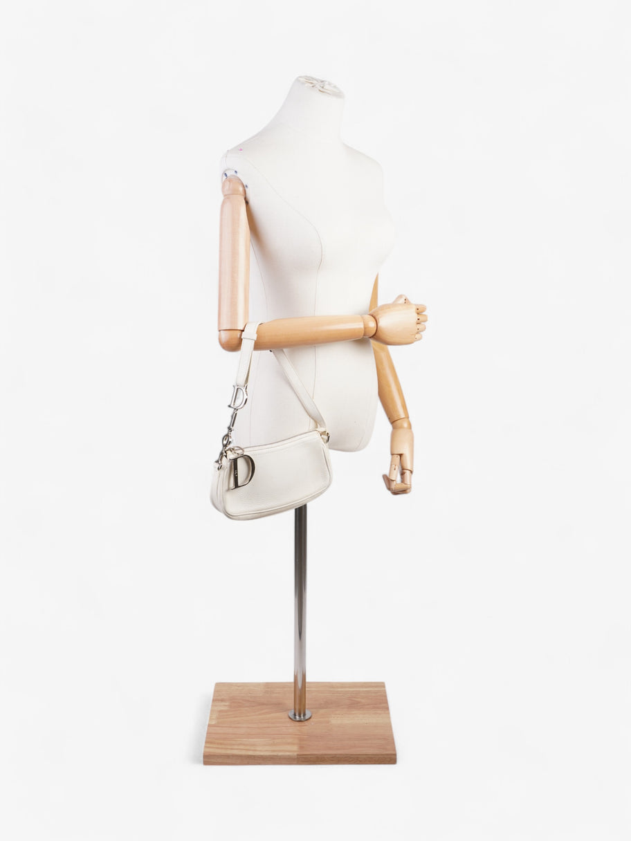 Christian Dior Charms Shoulder Bag White Leather Image 2