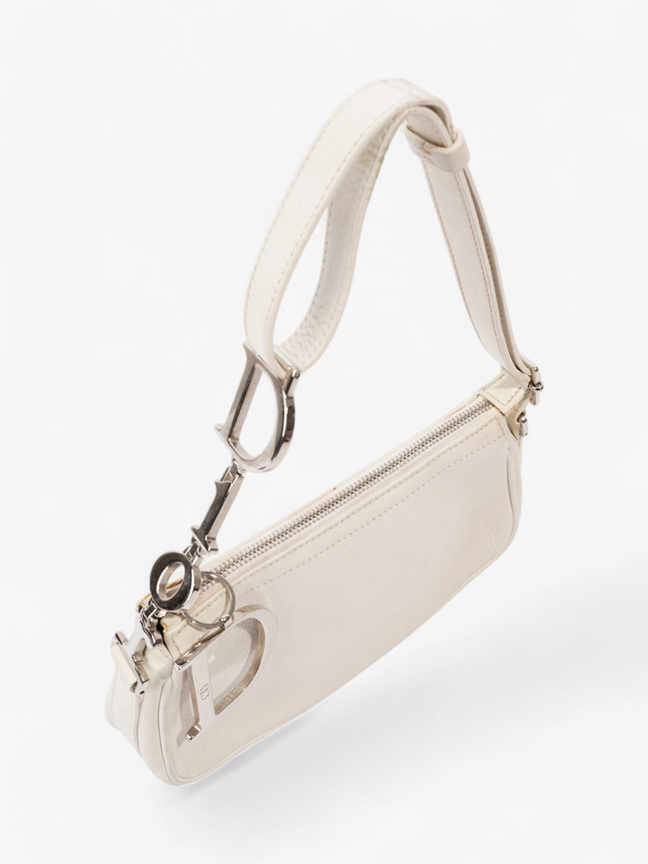 Christian Dior Charms Shoulder Bag White Leather Image 7