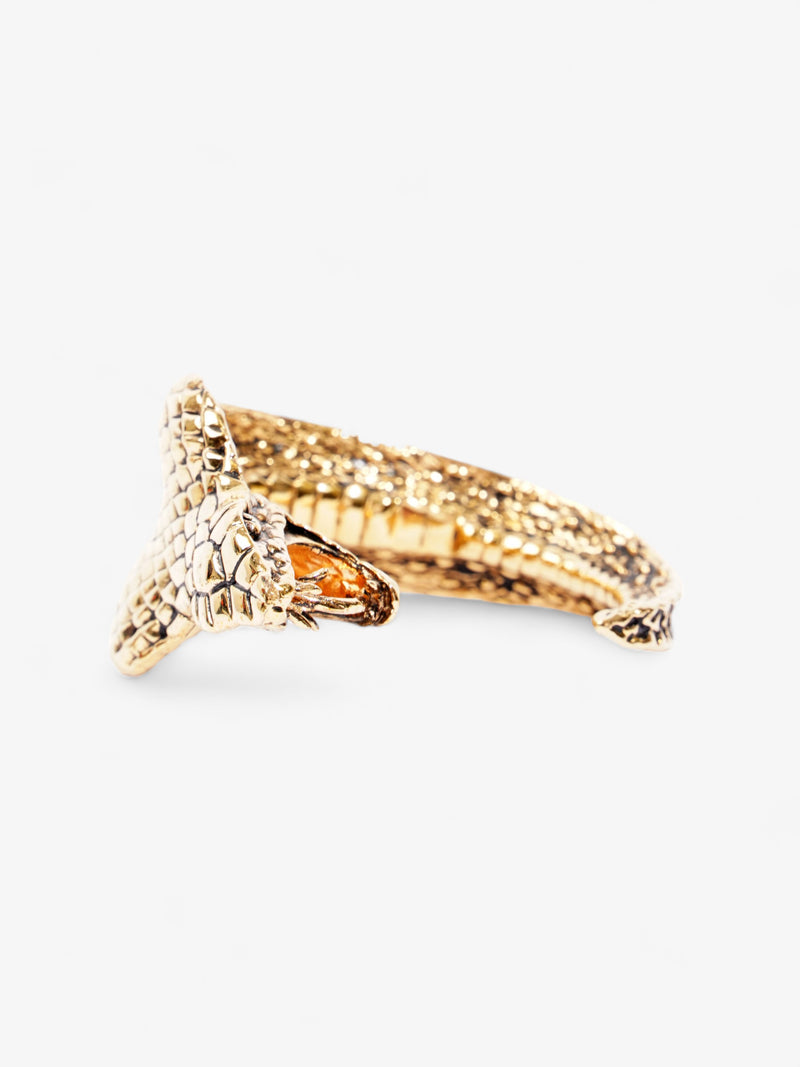  Saint Laurent Anamalier Cobra Cuff Bracelet  Gold Brass