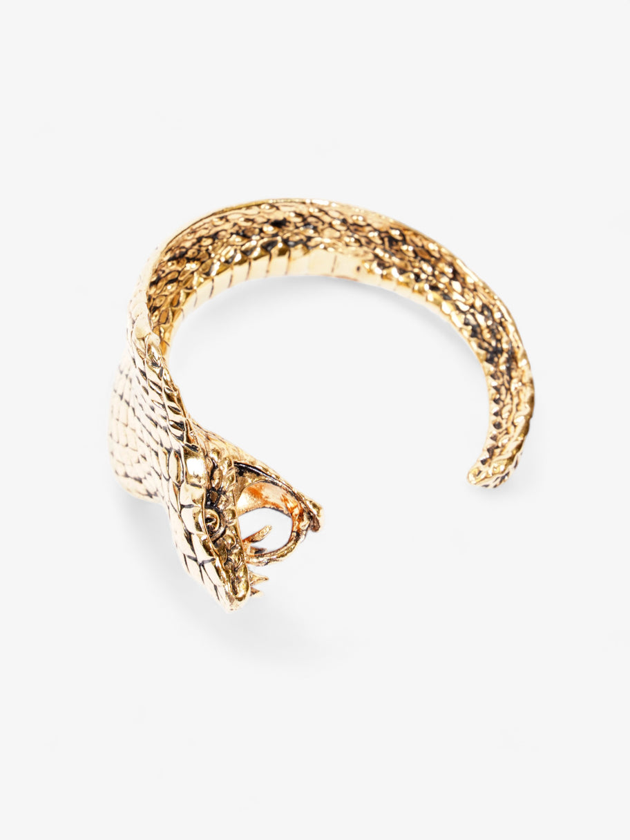 Saint Laurent Anamalier Cobra Cuff Bracelet  Gold Brass Image 2