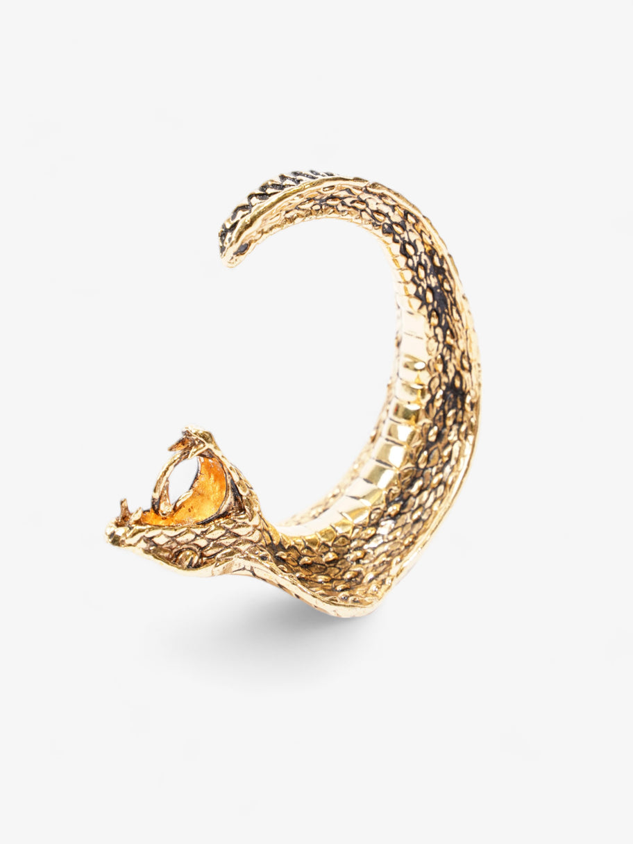 Saint Laurent Anamalier Cobra Cuff Bracelet  Gold Brass Image 5