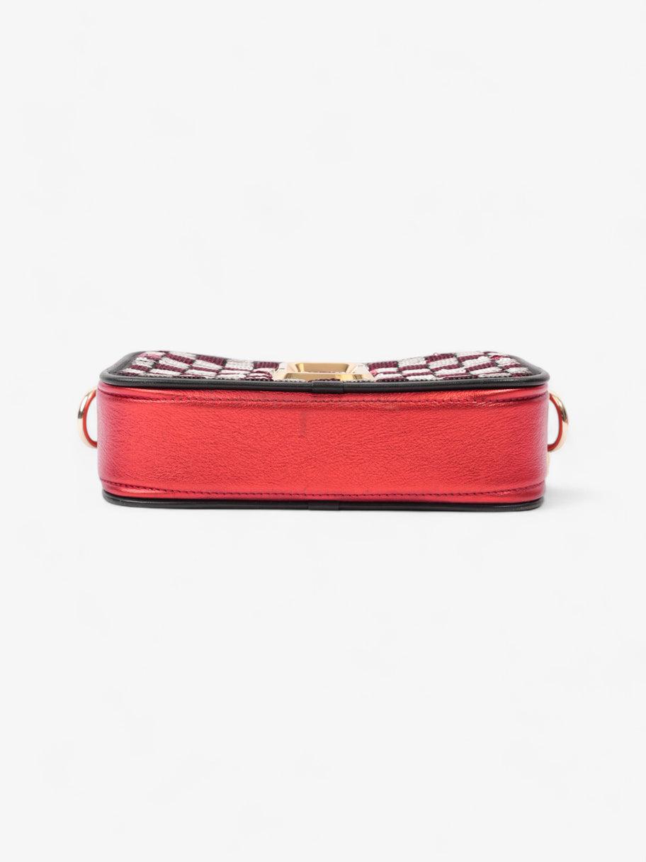 Marc Jacobs The Snapshot Bag Red / Black / White Sequin Image 6