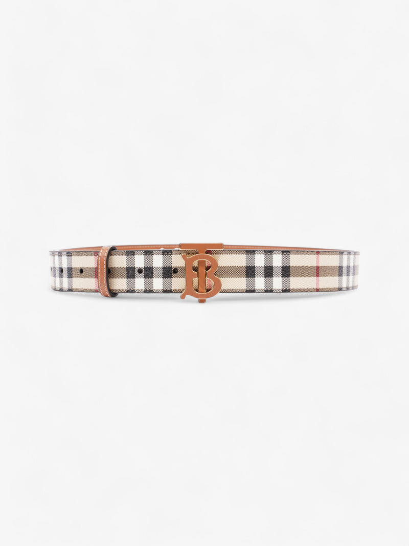  Burberry TB Belt Vintage Check / Briar Brown Canvas Medium - 102cm