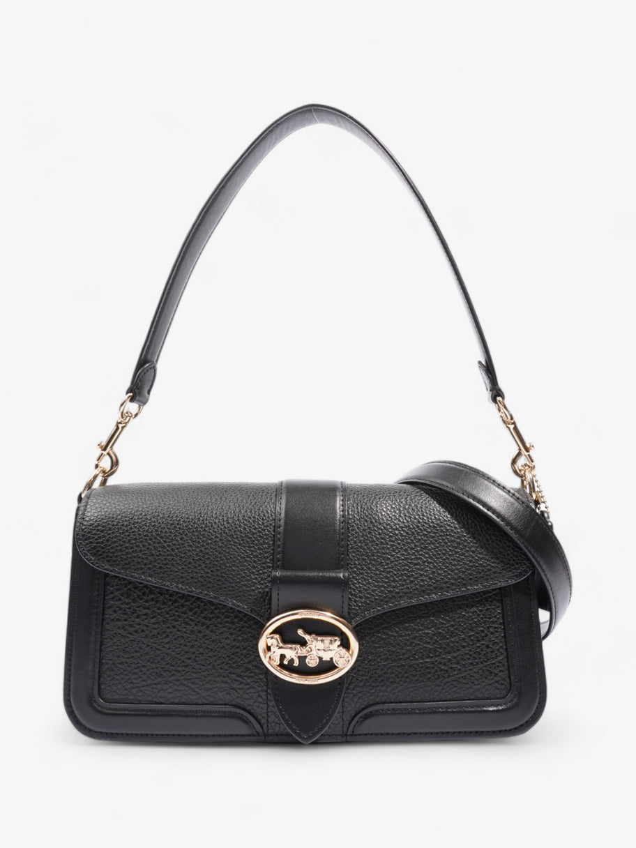 Coach Georgie Crossbody Black Grained Leather Luxe Collective