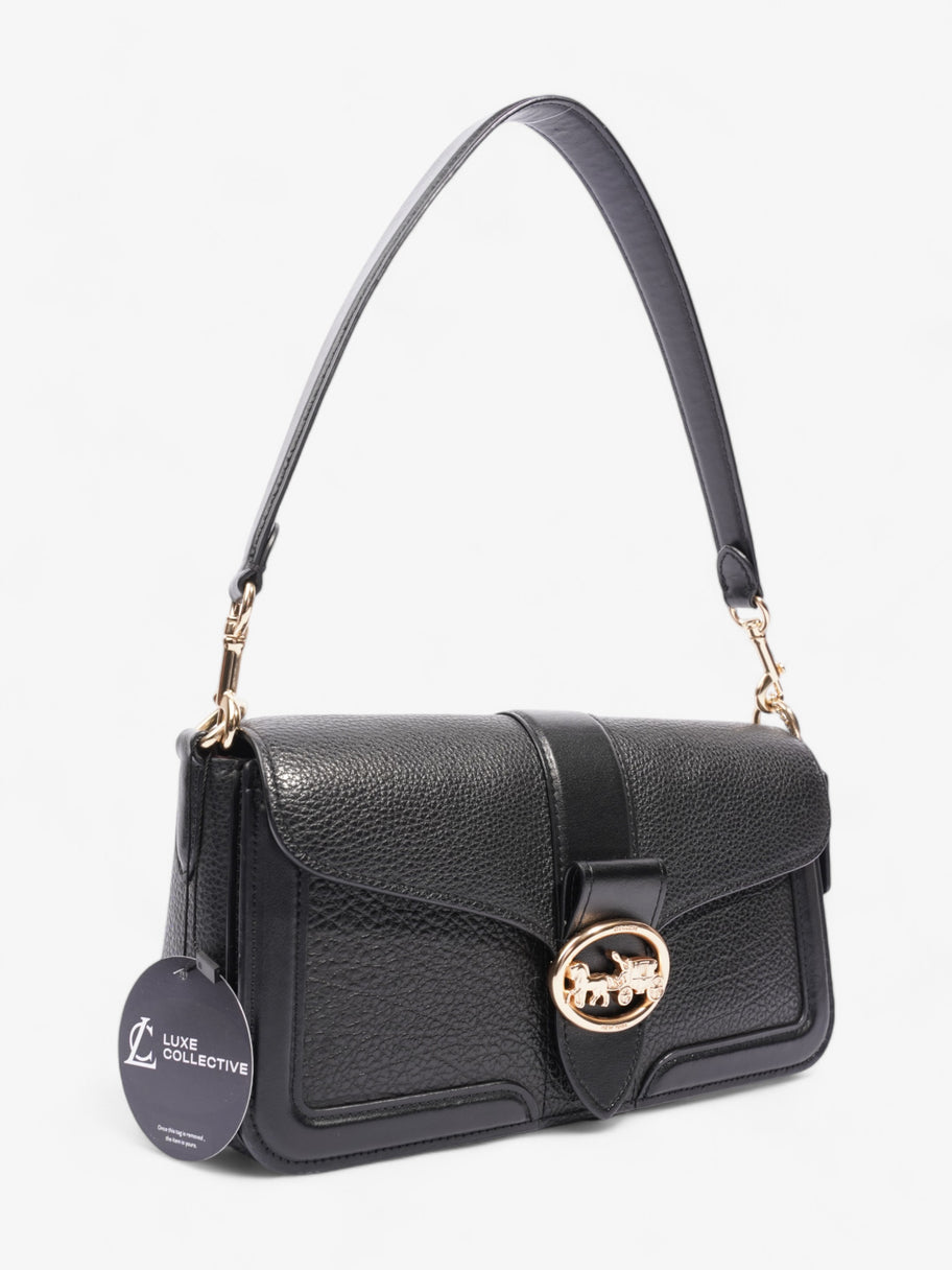 Coach Georgie Crossbody Black Grained Leather Image 9