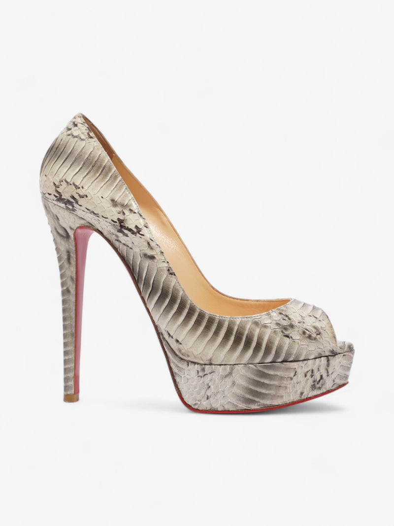  Christian Louboutin Banane 140 Stone  / Grey Python EU 39 UK 6