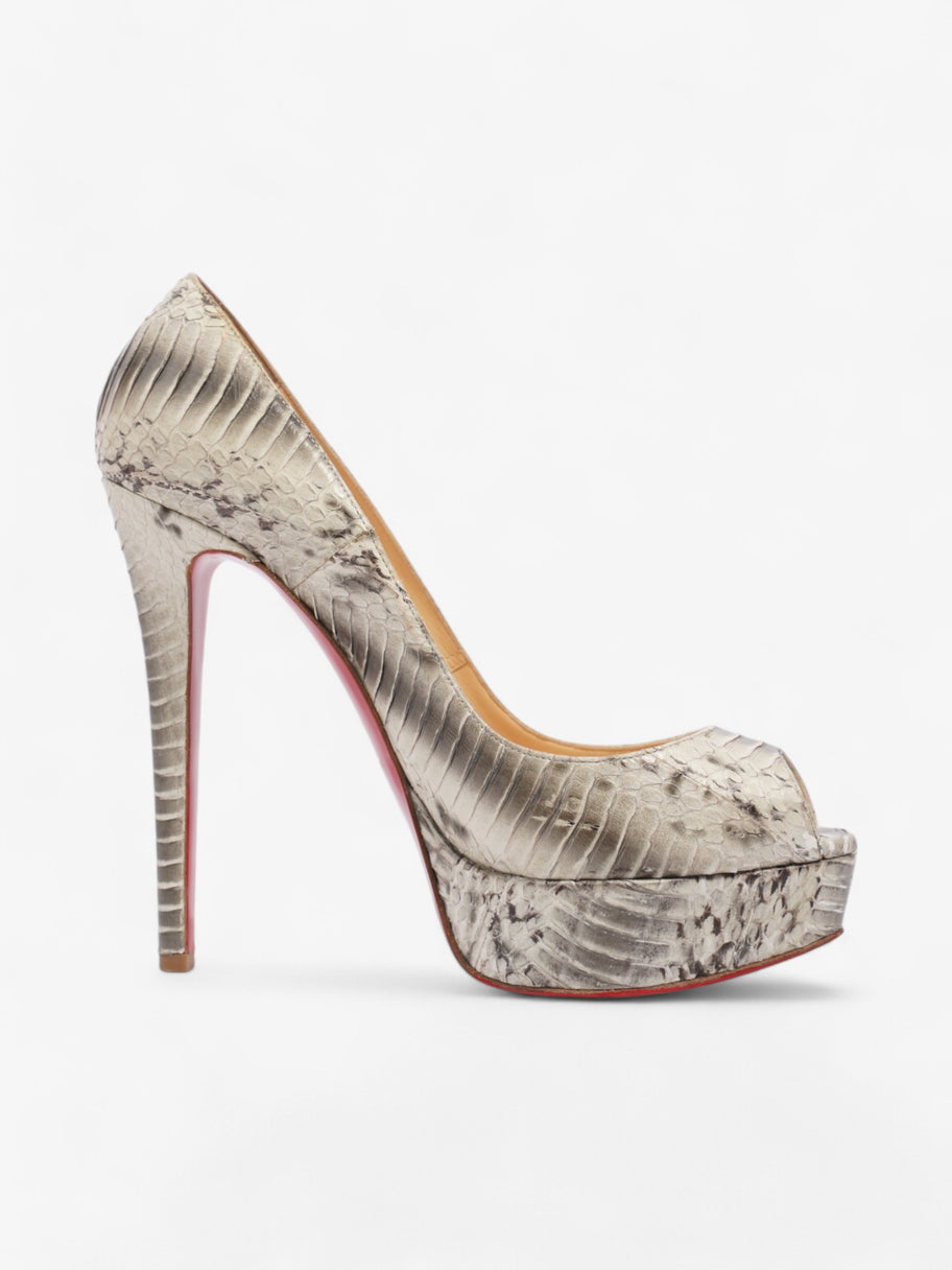 Christian Louboutin Banane 140 Stone  / Grey Python EU 39 UK 6 Image 4