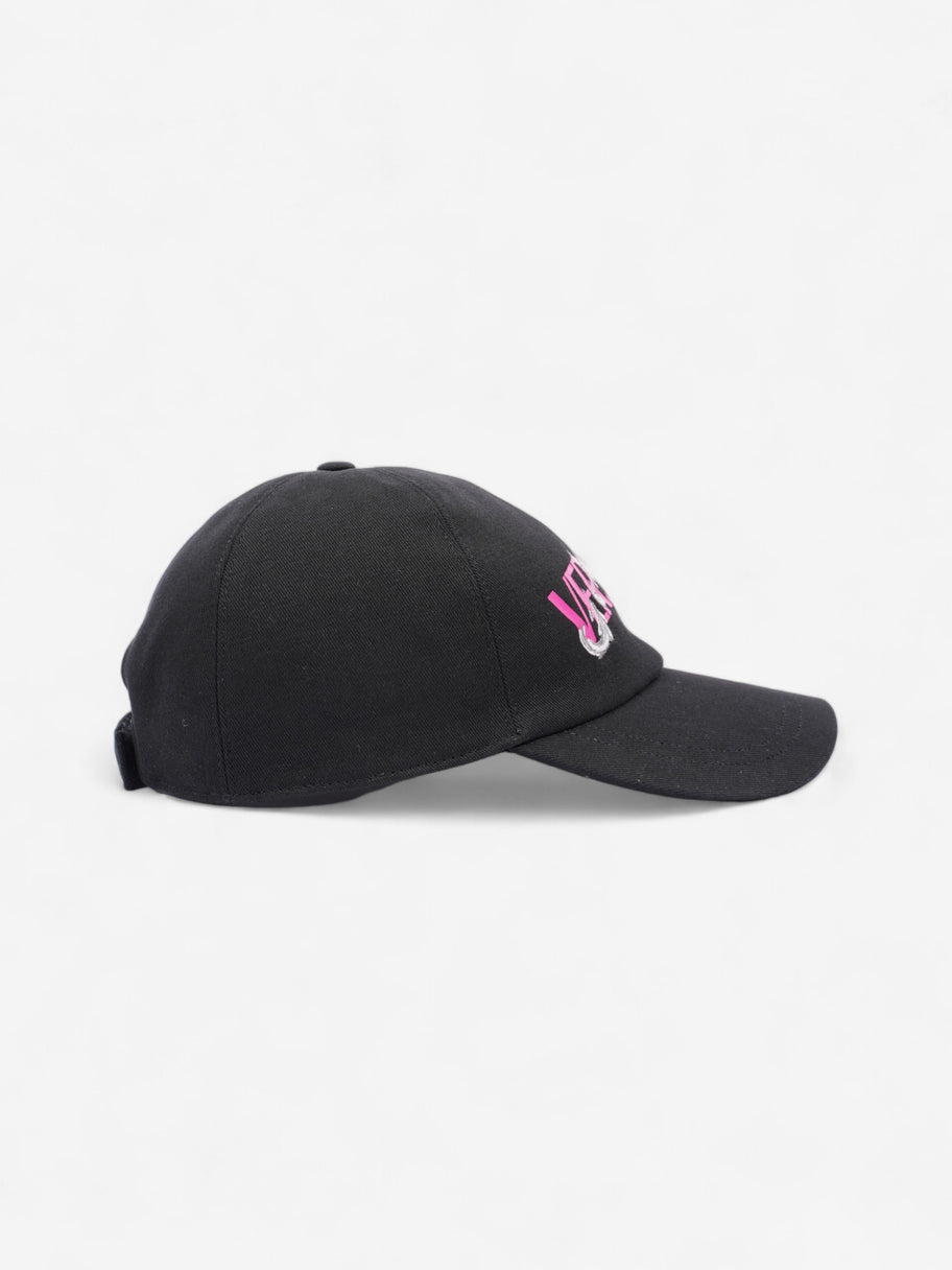 Versace Logo Cap Black / Pink Cotton 58 Image 5