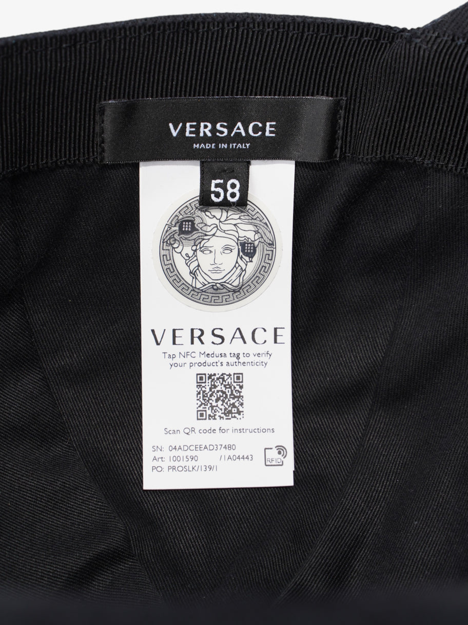 Versace Logo Cap Black / Pink Cotton 58 Image 7