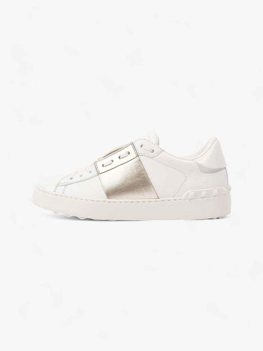 Valentino Rockstud Low Top Sneakers White / Gold Leather EU 37.5 UK 4.5 Image 5