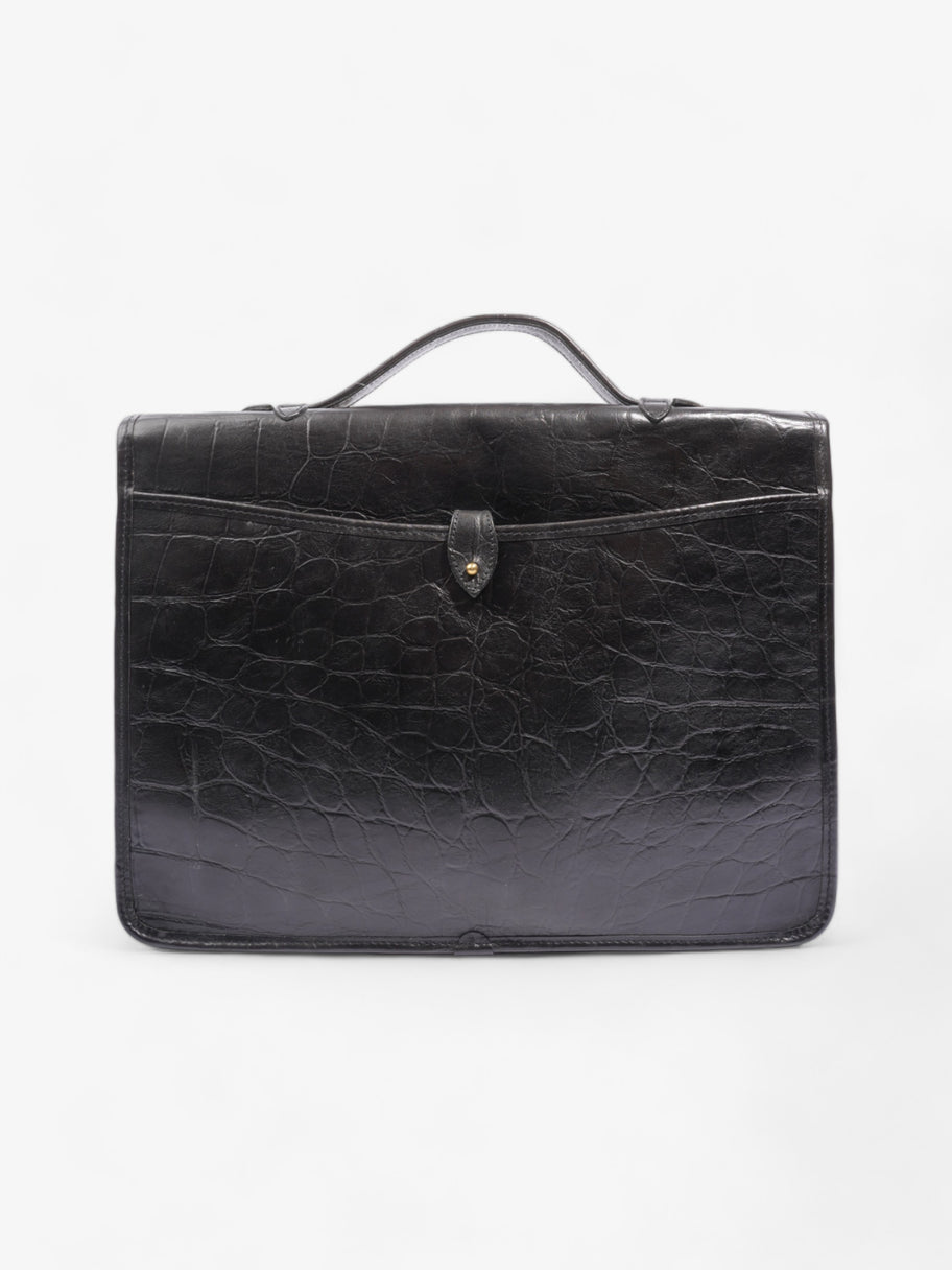 Ethan Black Embossed Leather Image 3