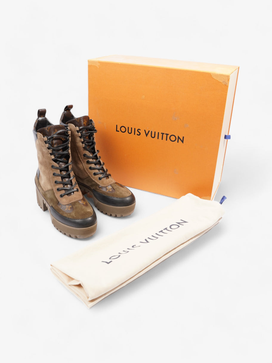 Louis Vuitton Laureate Desert Boot Beige / Monogram / Black Suede EU 37.5 UK 4.5 Image 10