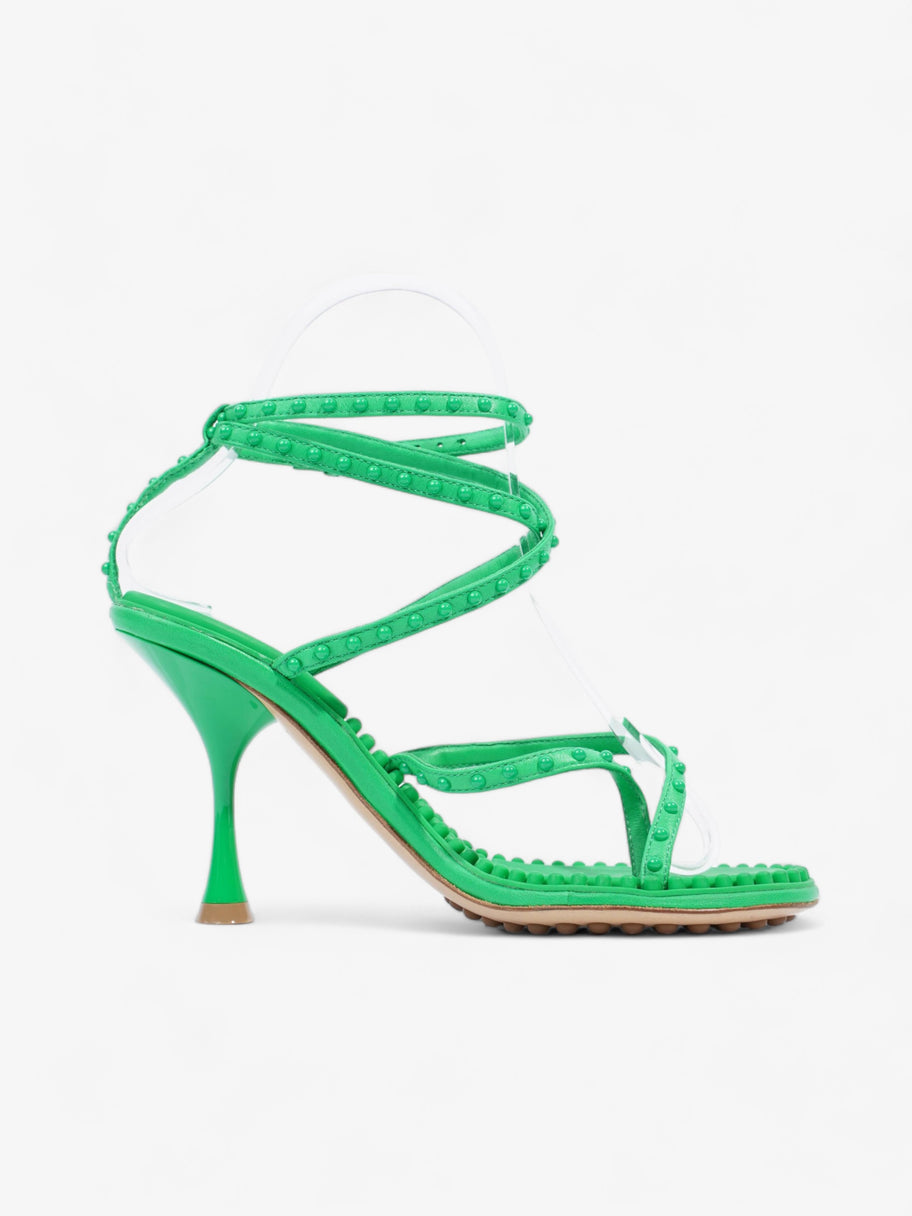 Bottega Veneta Lagoon Bubble Sandals 70 Green Leather EU 34 UK 1 Image 4