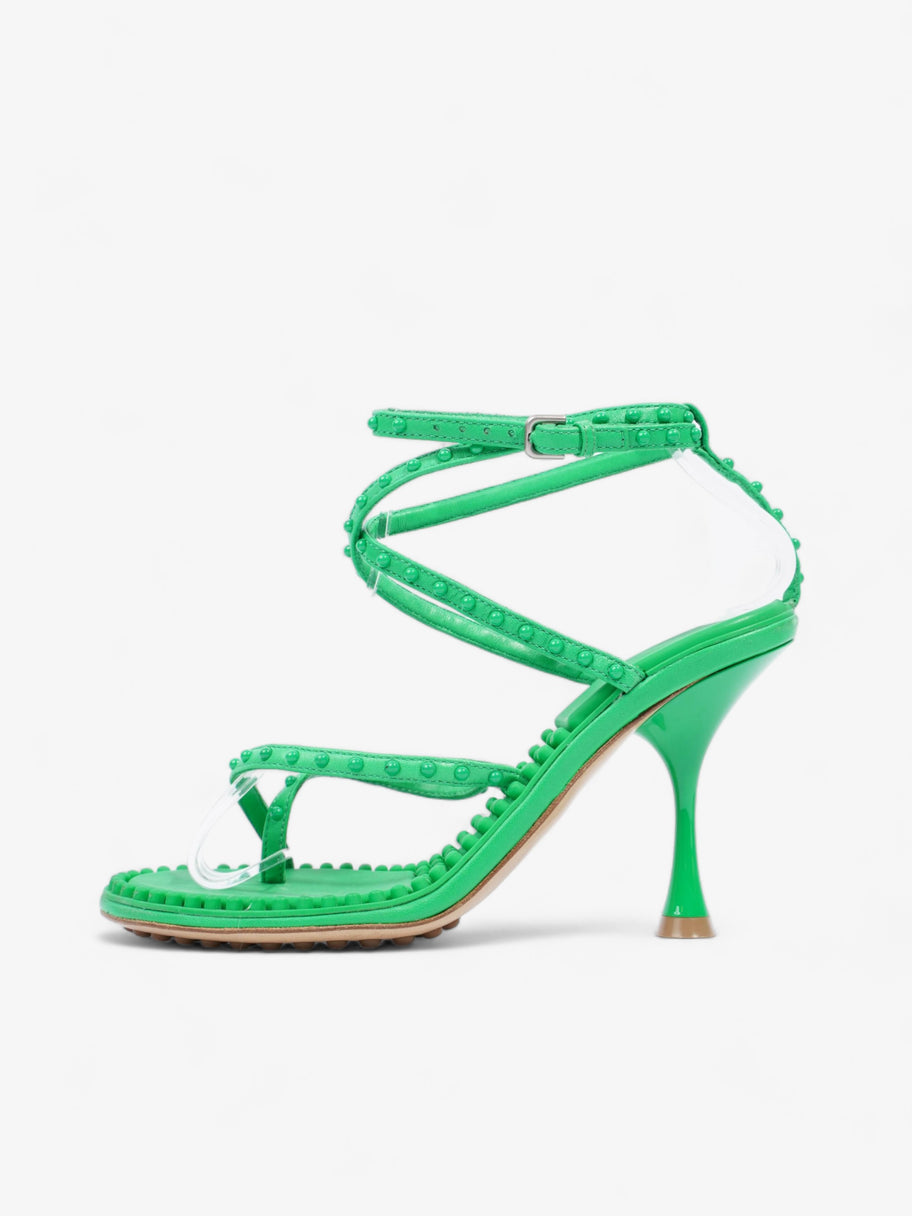 Bottega Veneta Lagoon Bubble Sandals 70 Green Leather EU 34 UK 1 Image 5