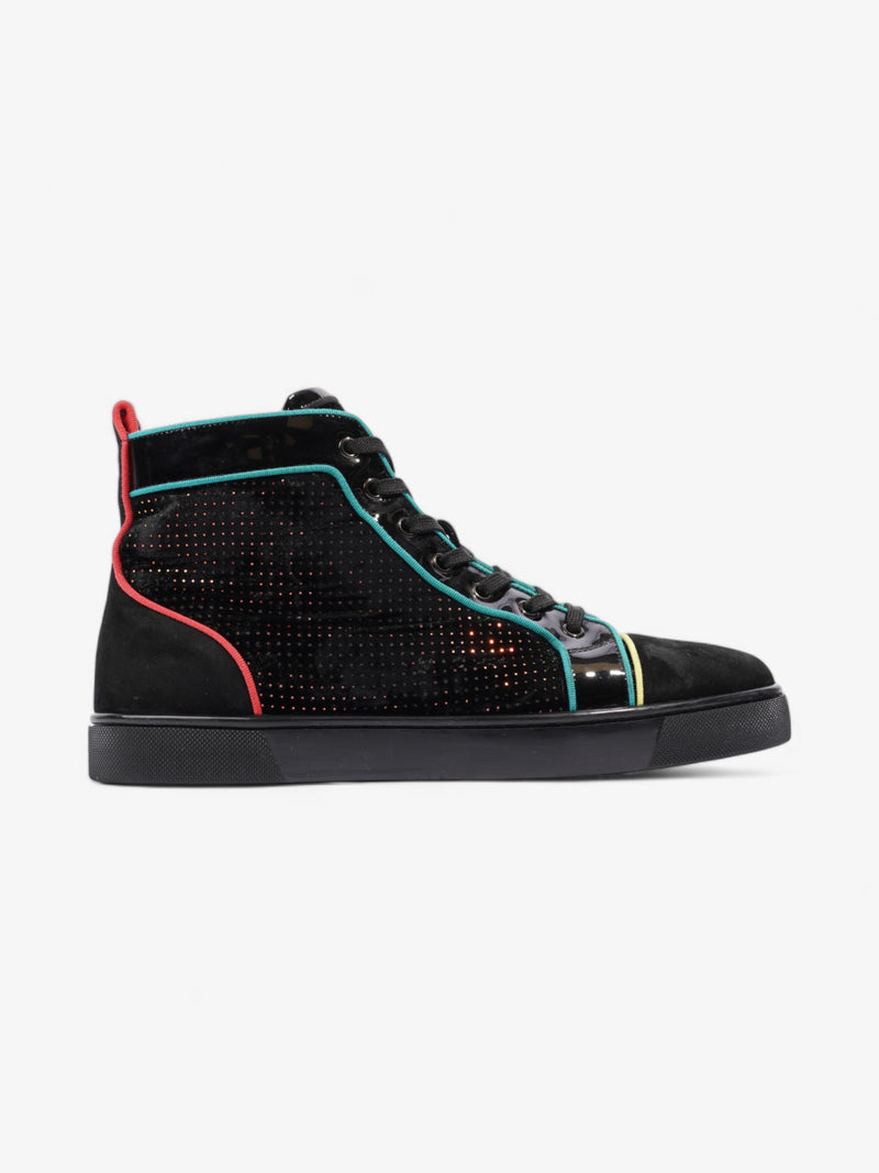  Christian Louboutin Louis Orlato High-tops  Black / Multicolour  Velvet EU 42.5 UK 8.5