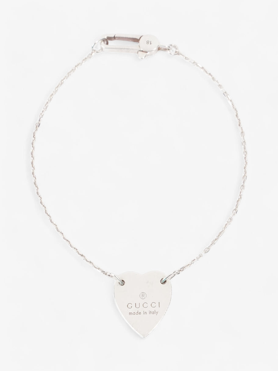 Gucci Trademark Heart Bracelet Silver Silver Sterling 18 Image 1