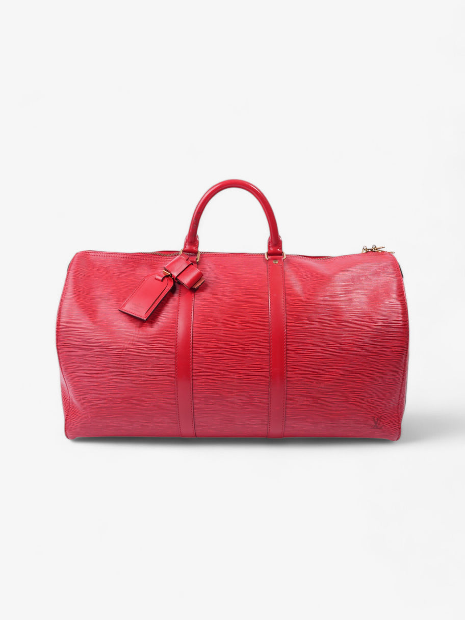 Louis Vuitton Keepall Red Epi Leather 50 Image 1