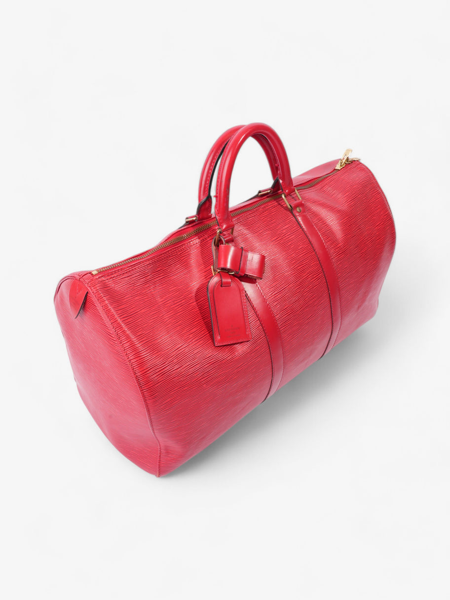 Louis Vuitton Keepall Red Epi Leather 50 Image 7