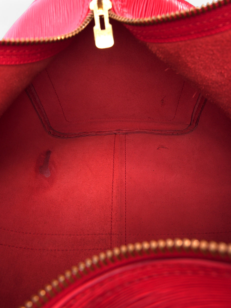 Louis Vuitton Keepall Red Epi Leather 50 Image 9