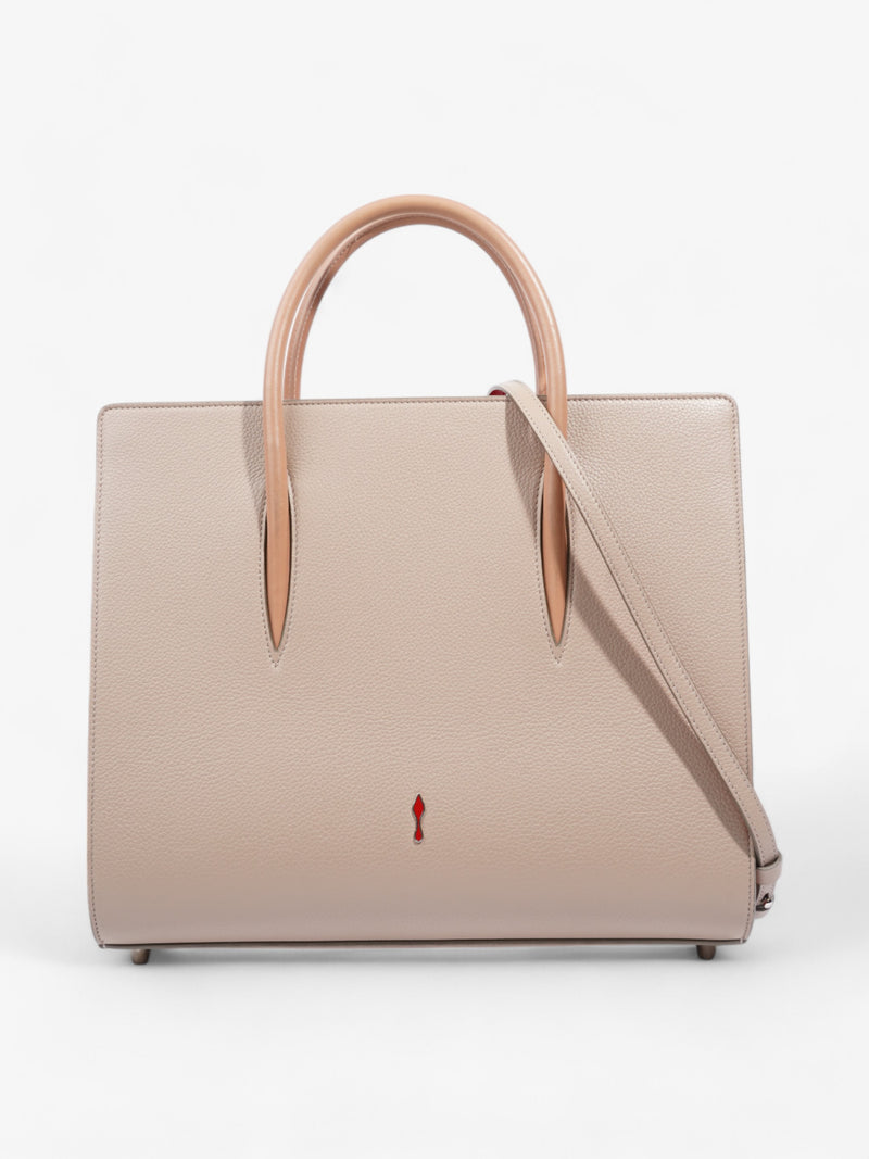  Christian Louboutin Paloma Tote Bag Beige Calfskin Leather Medium