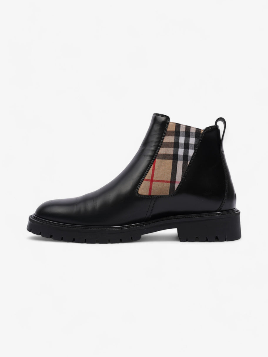 Burberry Allostock Chelsea Boots Black / Beige Checkered Leather EU 41.5 UK 8.5 Image 3