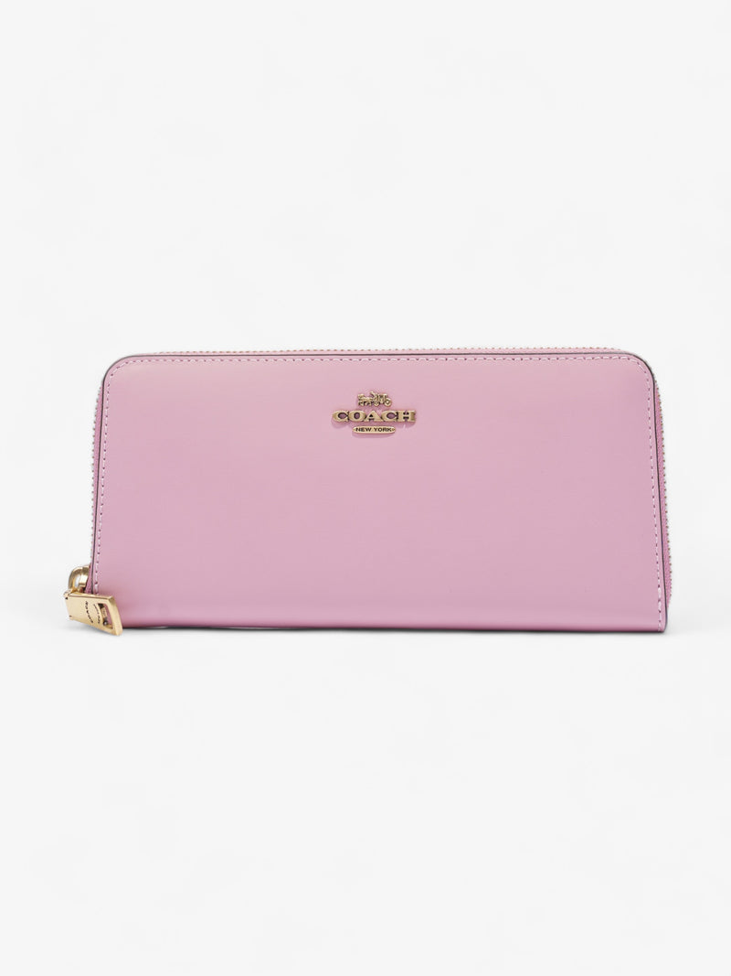  Accordion Zip Wallet Pink Leather