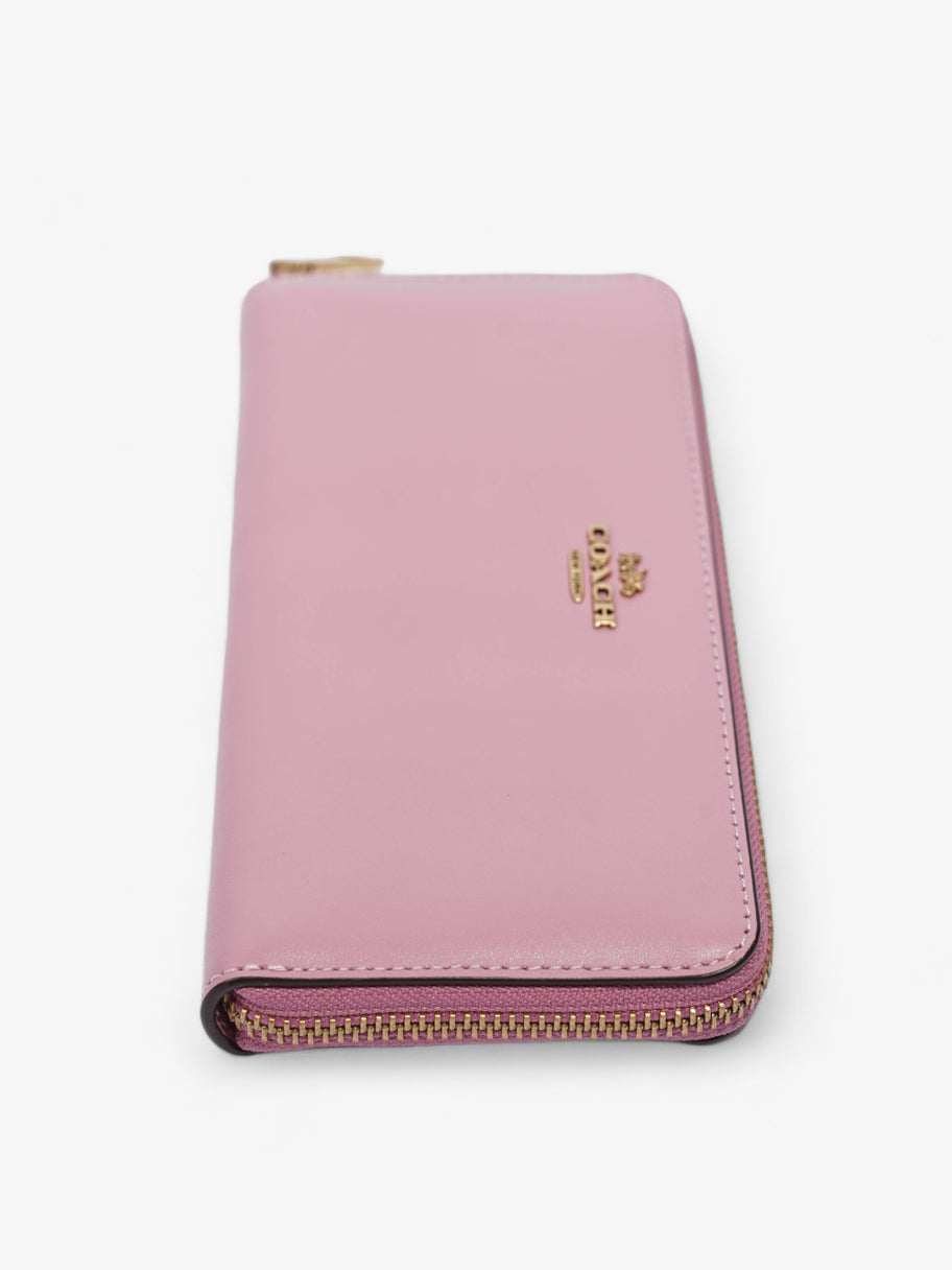 Accordion Zip Wallet Pink Leather Image 3