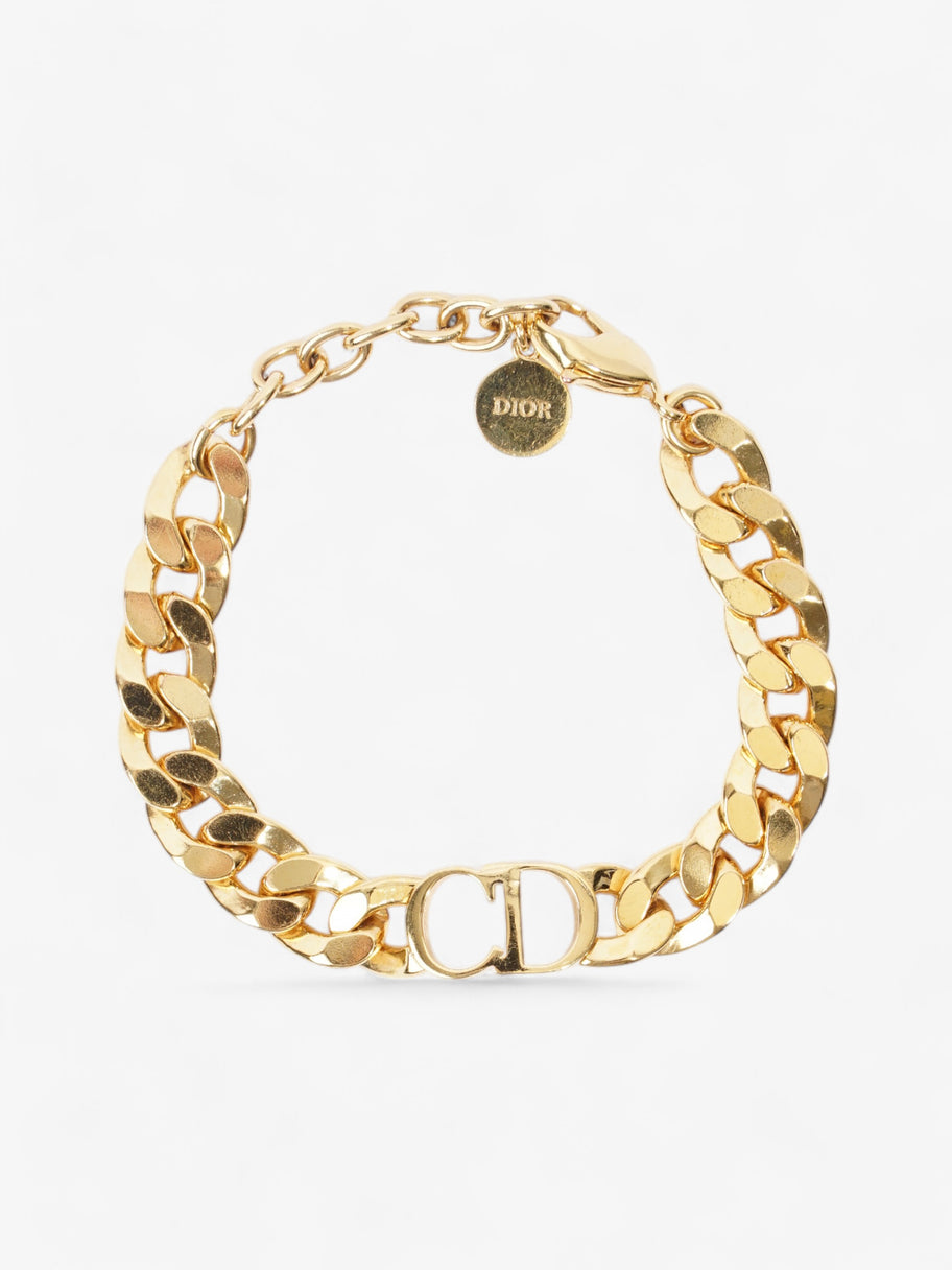 Christian Dior CD Chain Bracelet Gold Base Metal Image 1