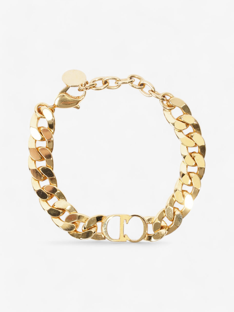 Christian Dior CD Chain Bracelet Gold Base Metal Image 3