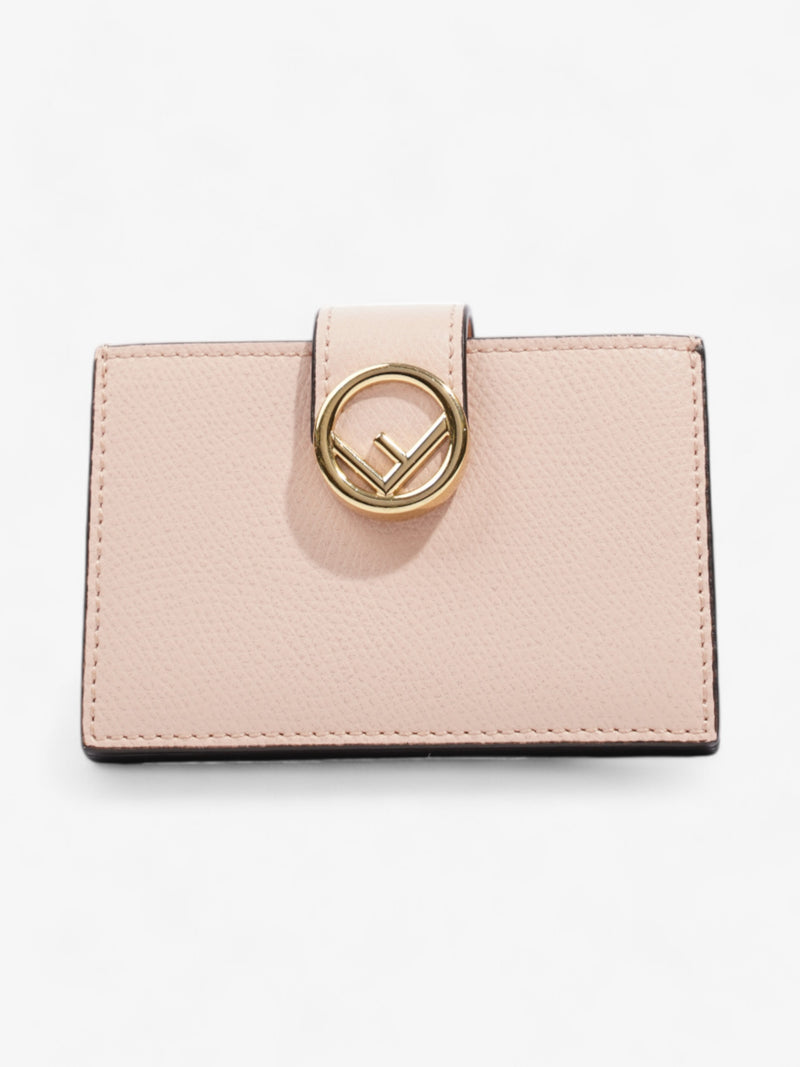  Fendi F is Fendi Card Holder Light Pink / Gold Leather