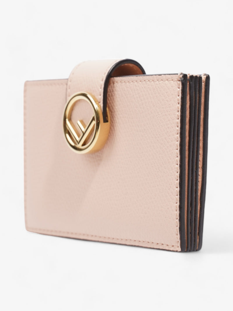  Fendi F is Fendi Card Holder Light Pink / Gold Leather