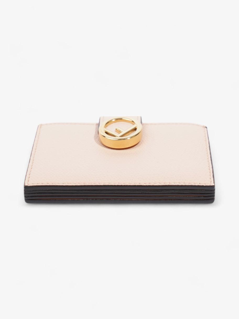 Fendi F is Fendi Card Holder Light Pink / Gold Leather Image 5