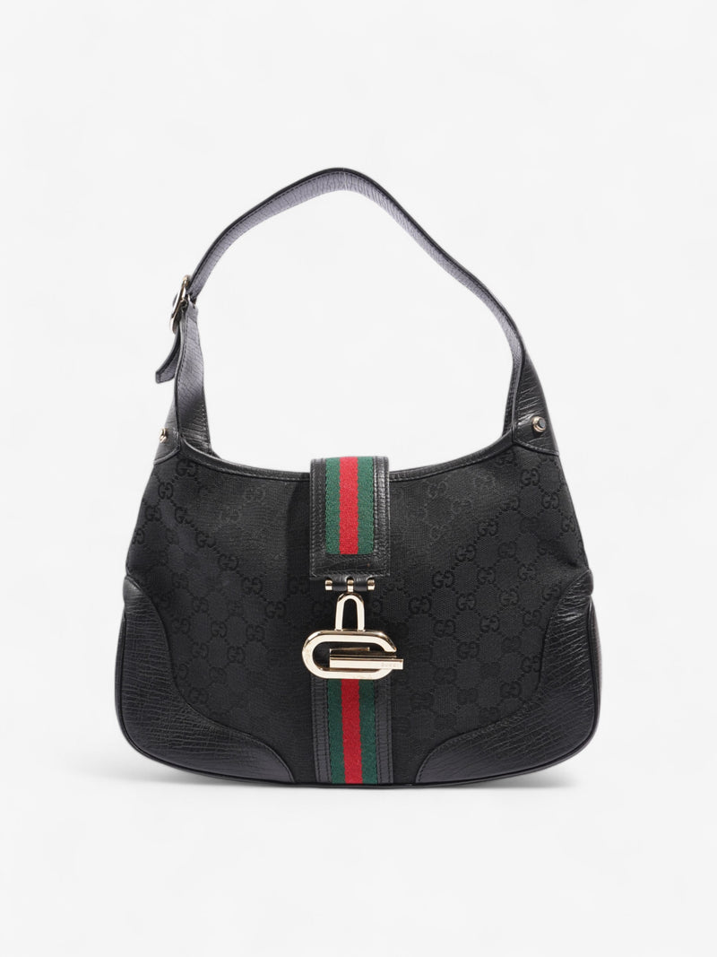  Gucci Vintage Jackie Black Canvas