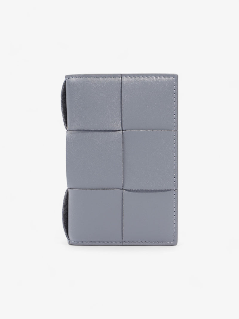  Bottega Veneta Padded Card Wallet Grey Intrecciato Leather