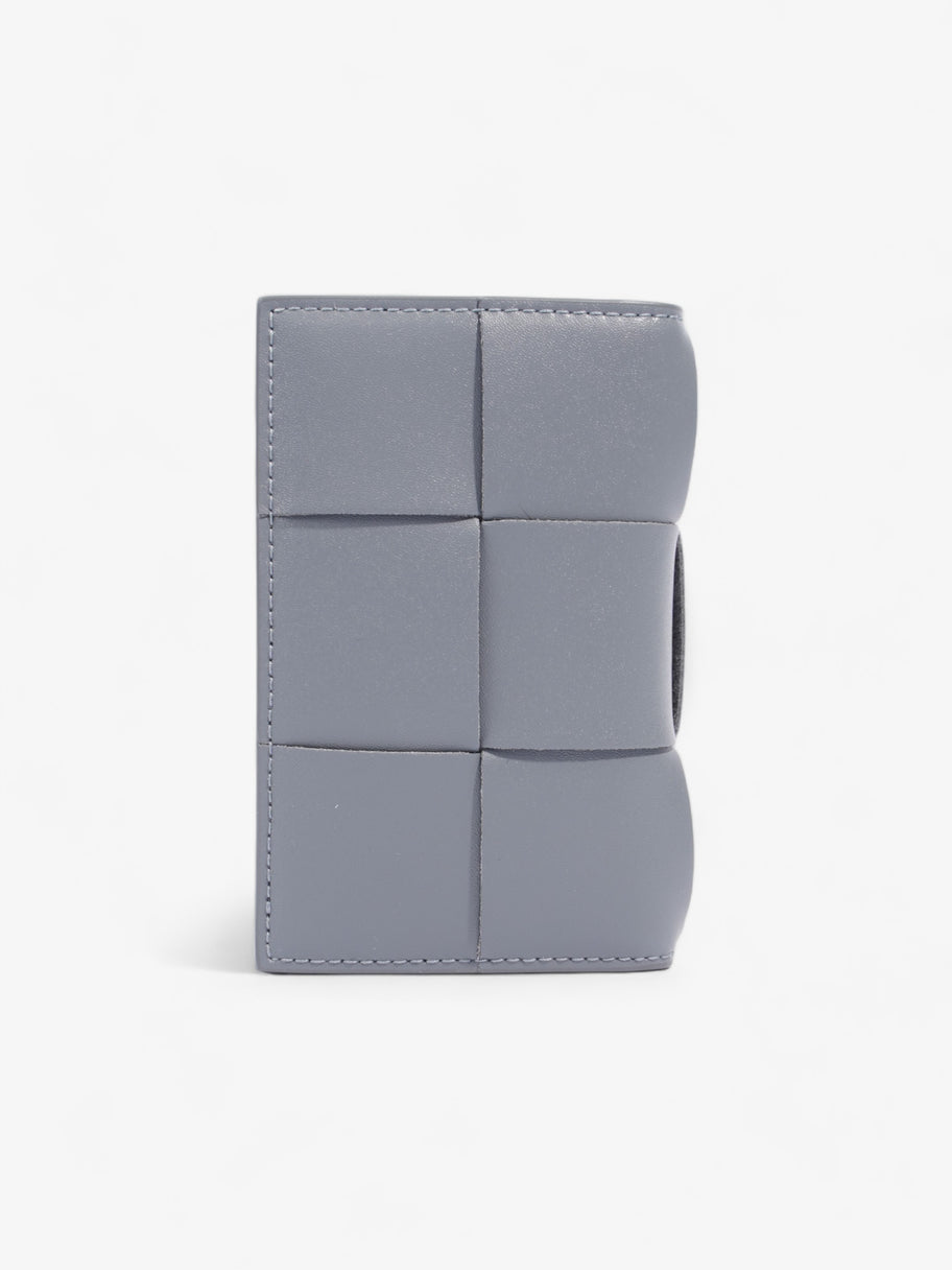 Bottega Veneta Padded Card Wallet Grey Intrecciato Leather Image 3