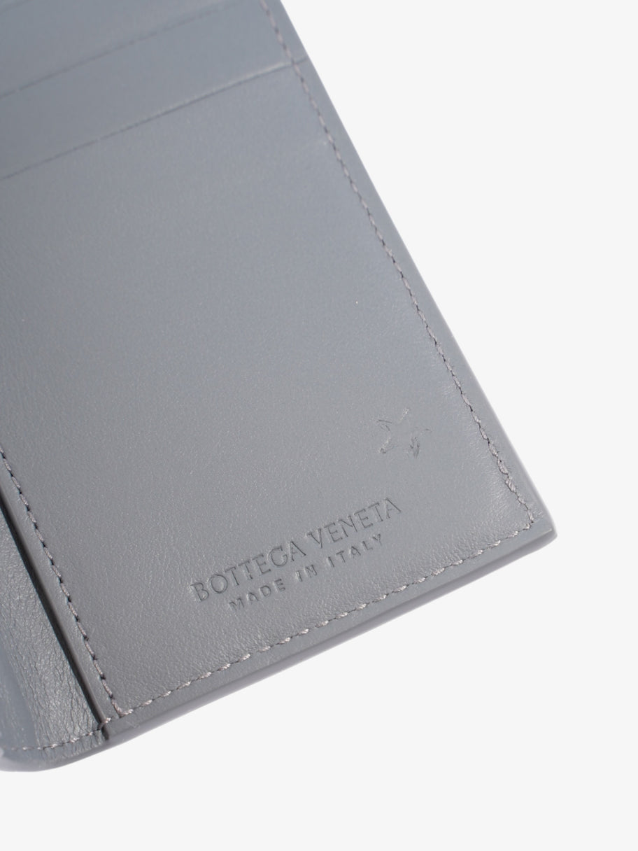 Bottega Veneta Padded Card Wallet Grey Intrecciato Leather Image 5