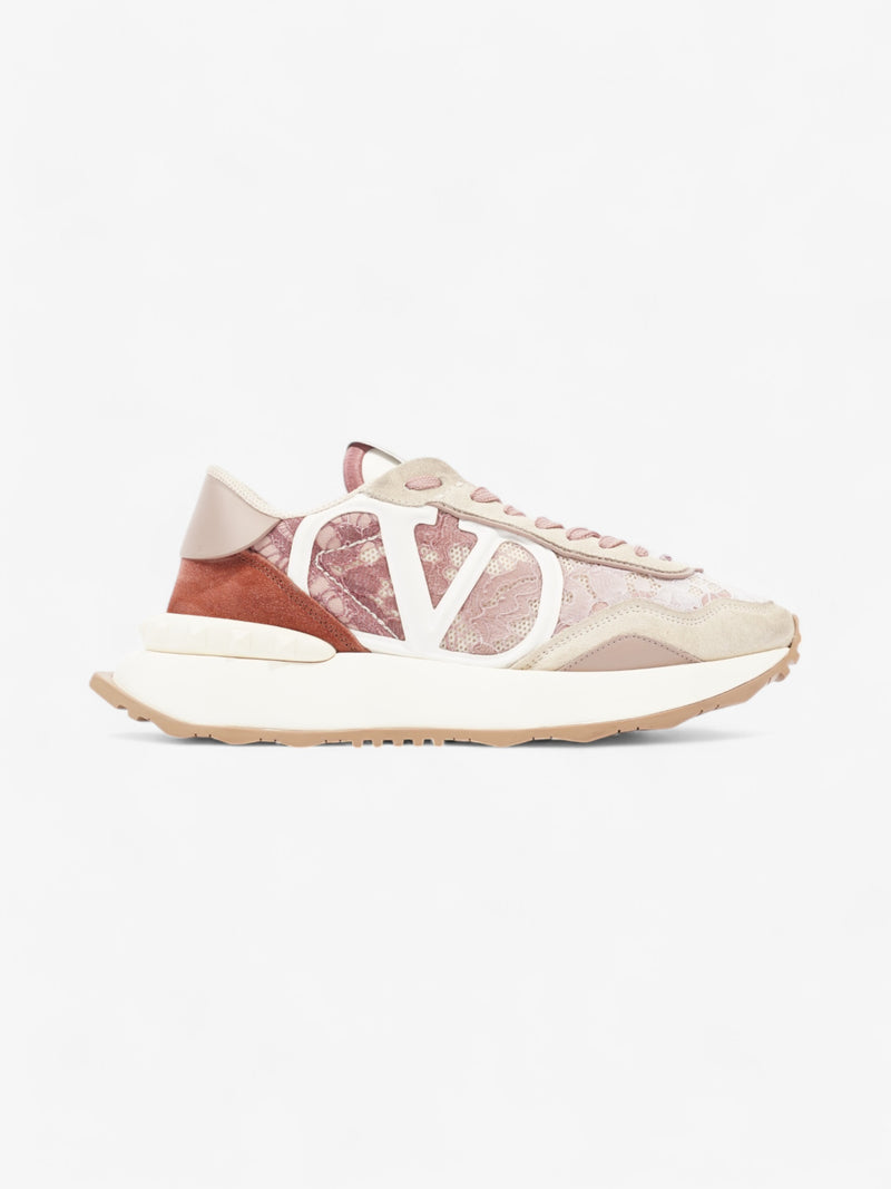  Valentino V Logo Runner Beige  / Pink / White Lace EU 39 UK 6