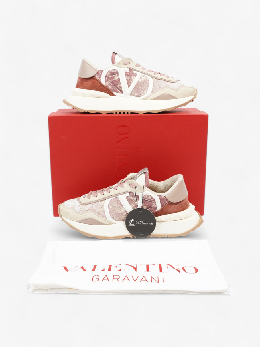 Valentino V Logo Runner Beige  / Pink / White Lace EU 39 UK 6 Image 10