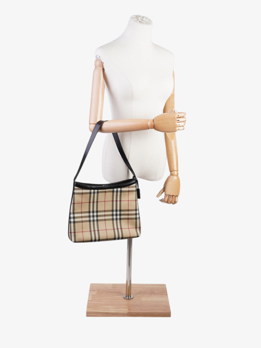 Burberry Vintage Shoulder Bag Nova Check / Black Canvas Image 2