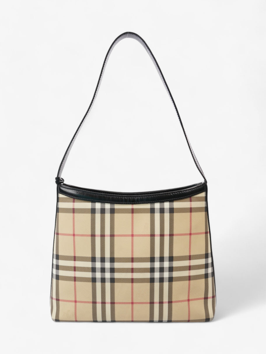 Burberry Vintage Shoulder Bag Nova Check / Black Canvas Image 4