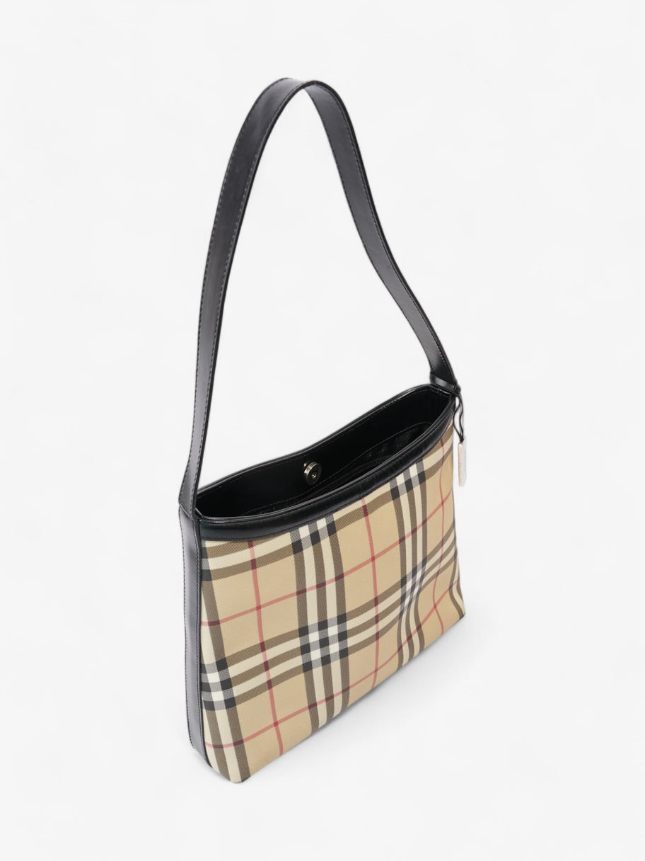 Burberry Vintage Shoulder Bag Nova Check / Black Canvas Image 7